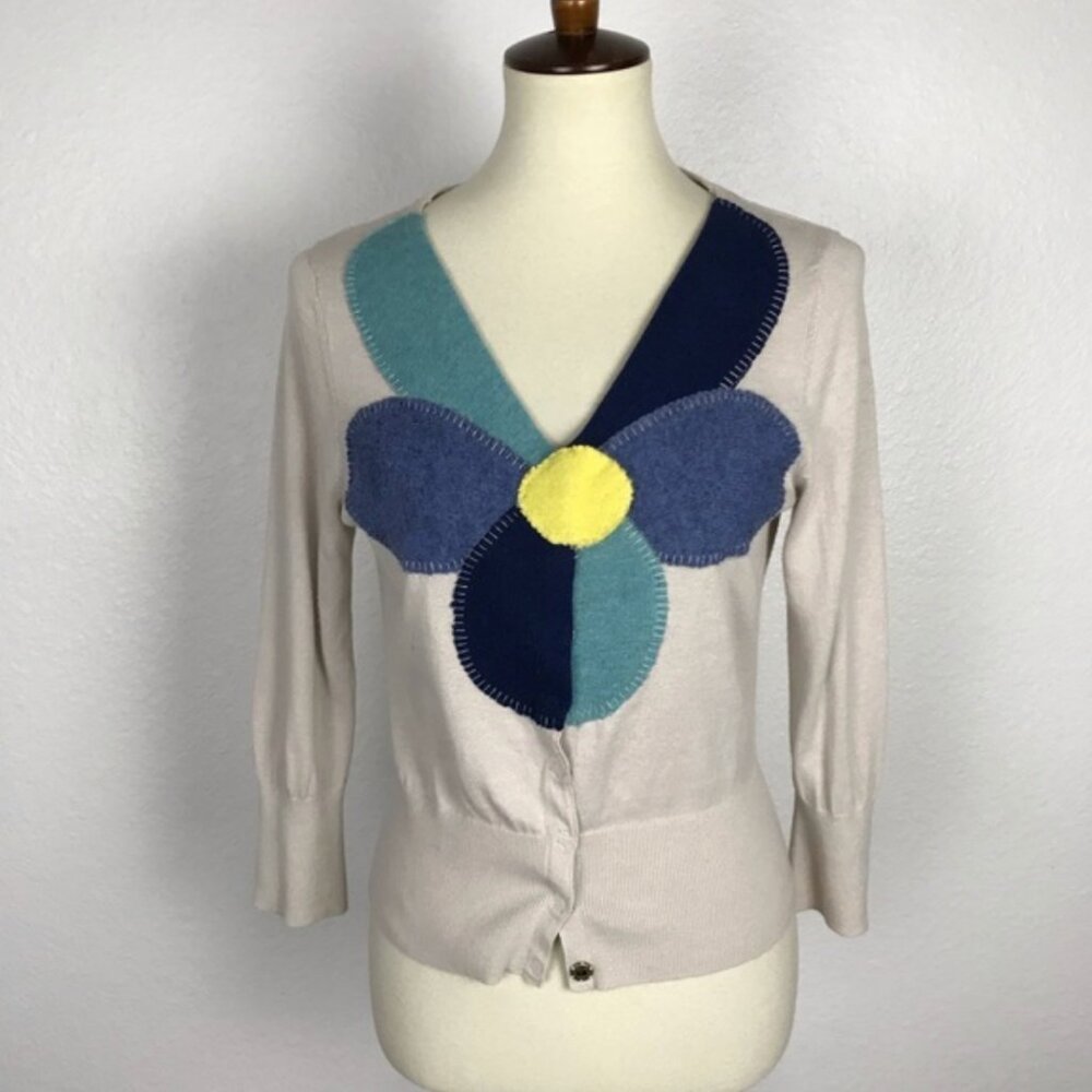 Anthropologie Field Flower Parted Pedals Cardigan, Excellent Preowned Condition